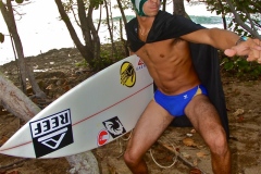 Caped surfer