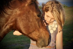Girl with wild horse